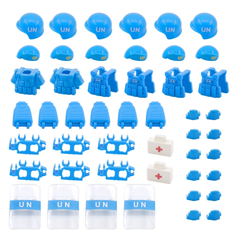 Lego Minifigure Holder - UN barış Forc bere kurşun geçirmez